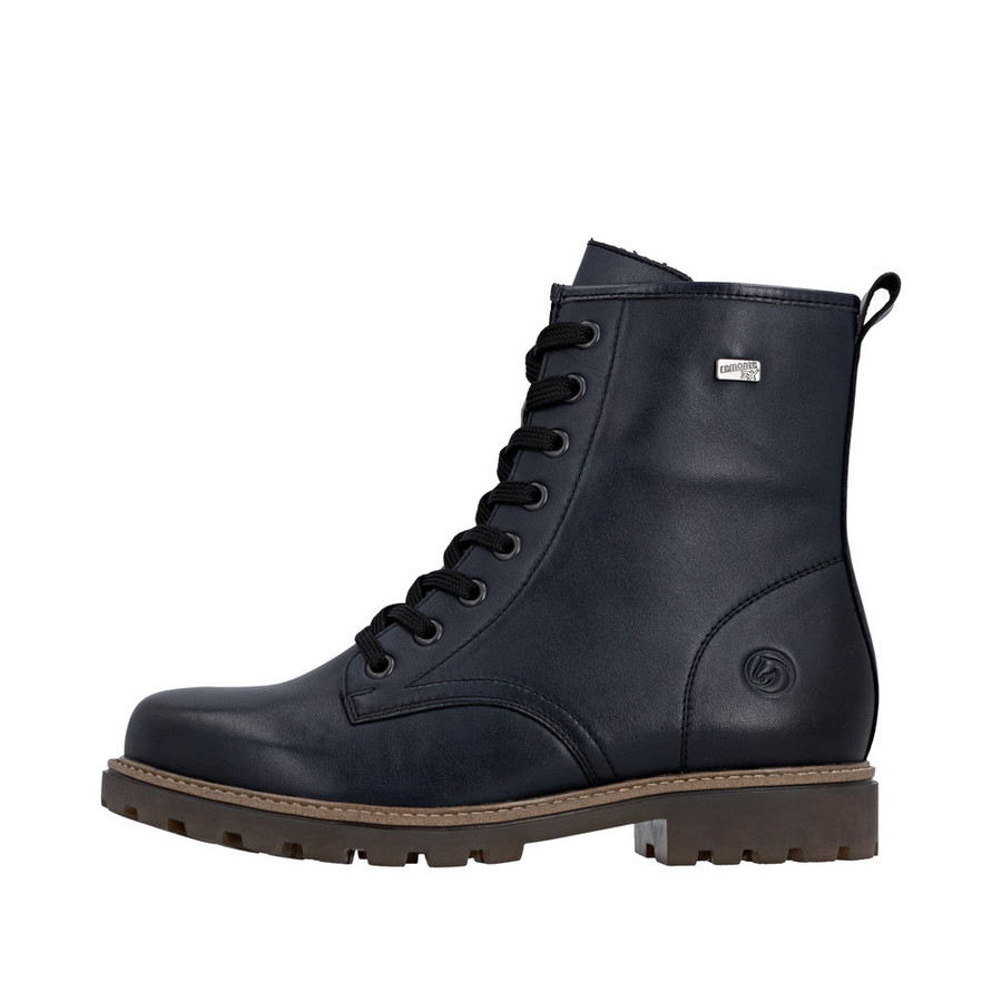 FASHION HIKER LACE SIDE ZIP STACK HEEL LAKE D3C70-14