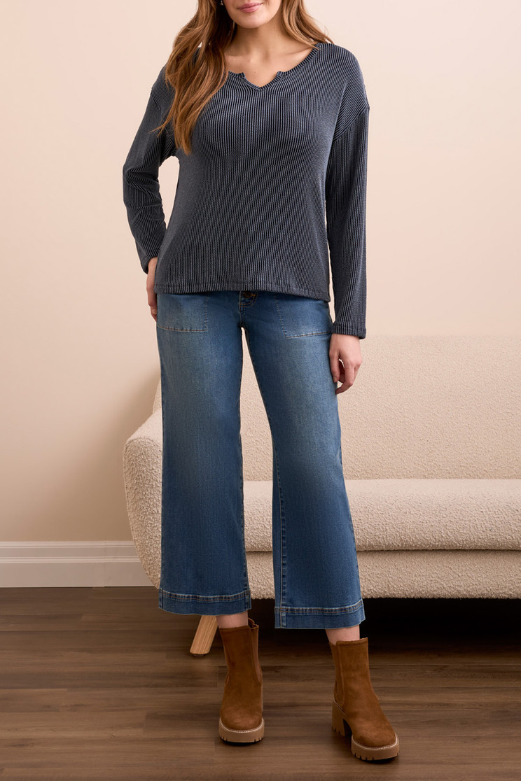 NOTCH COLLAR RIB TOP 2284O-8282