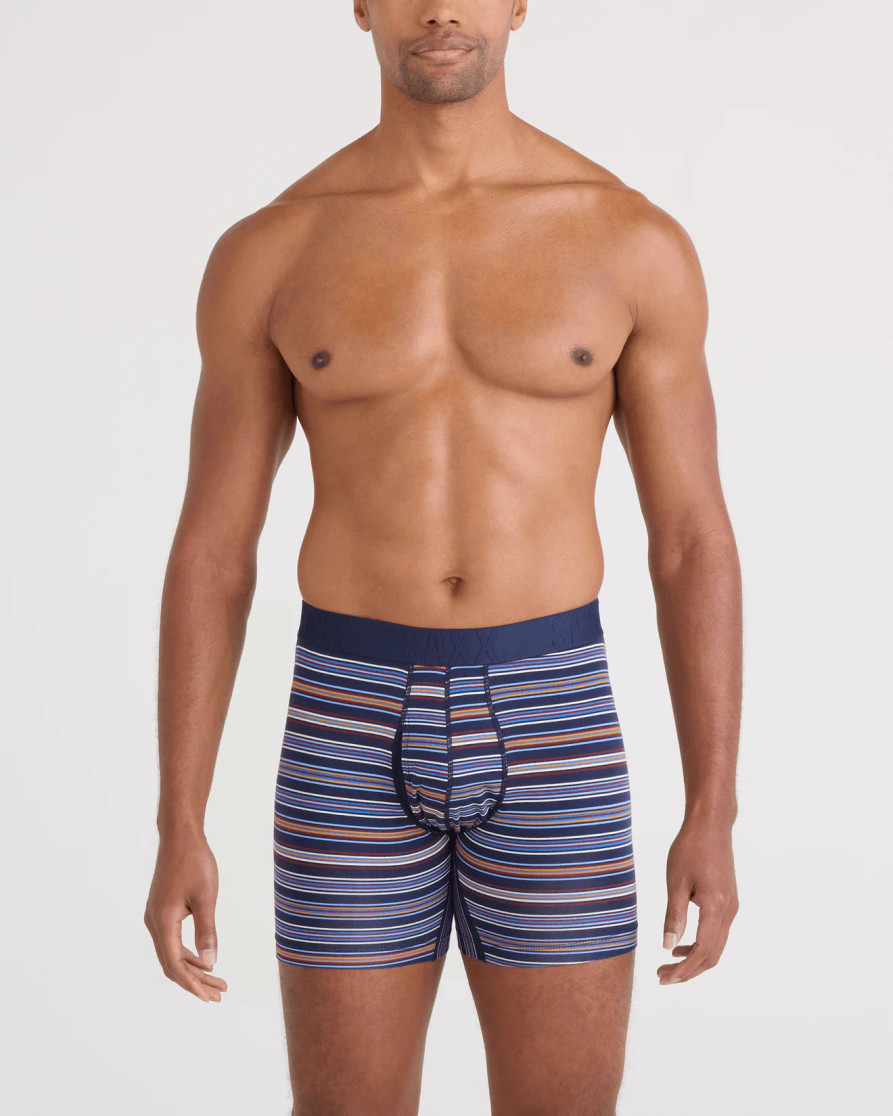 DROPTEMP COOLING COTTON BOXER BRIEF FLY VIVID STRIPE-MARITIME SXBB86F-VIS(SXBB86FVIS)