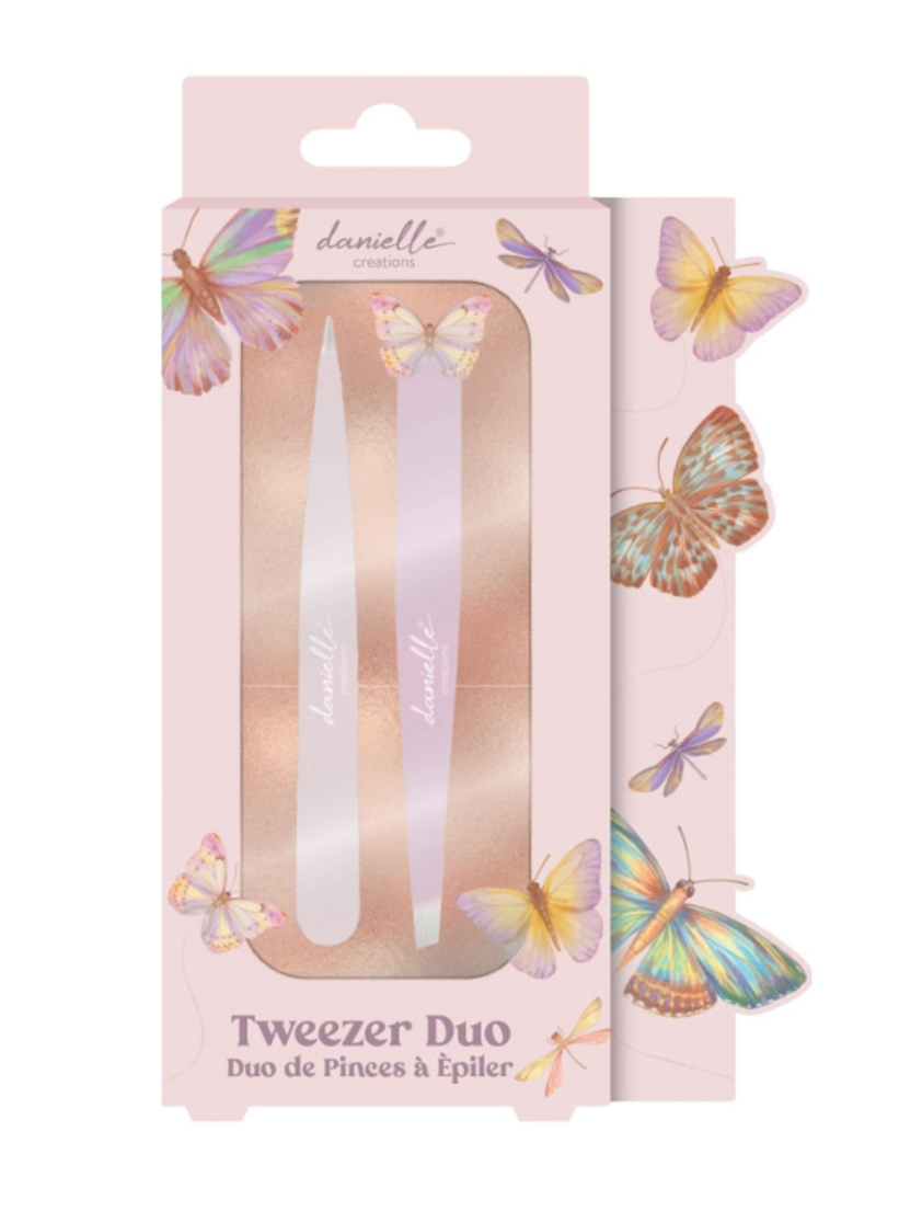 2PC TWEEZER SET PURPLE/PINK DC9968PP