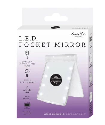 LED POCKET MIRROR WHITE DC1033WHT
