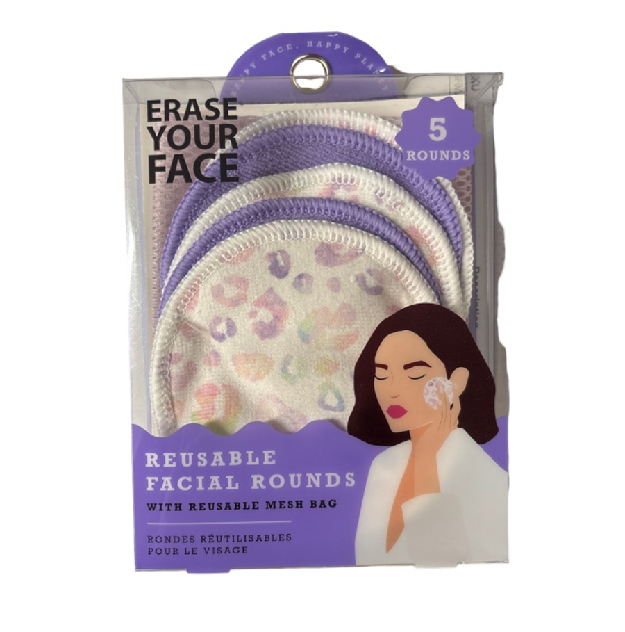 5PC REUSABLE FACIAL ROUNDS/MESH BAG DC5112Spurl