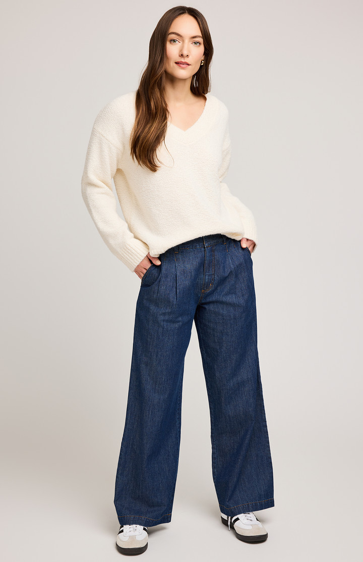 TILDA VNECK SOFT BOUCLE SWEATER GF2508-3138