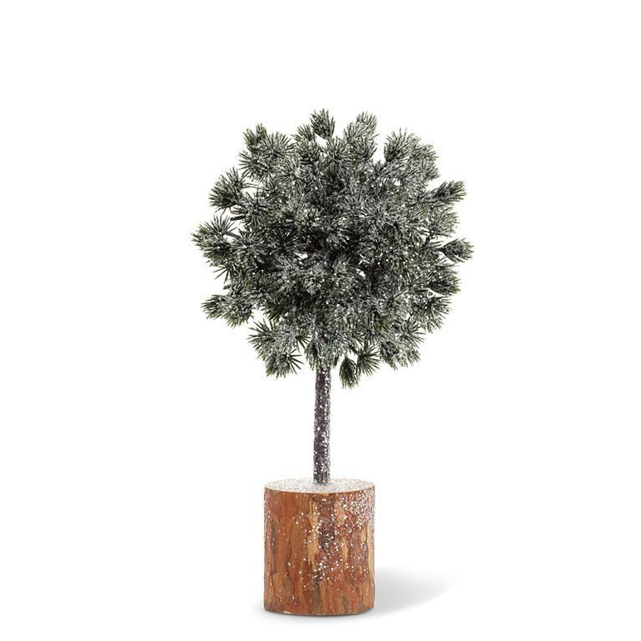 SM GLITTER PINE TOPIARY 27FIRSTSNOWSM