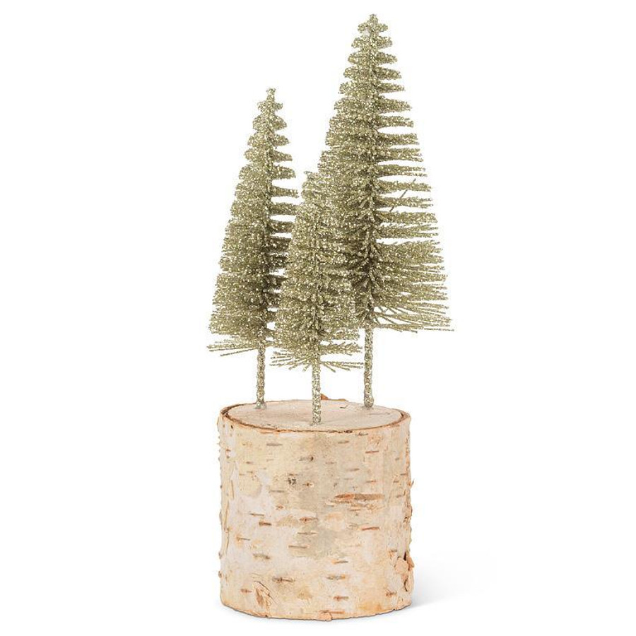 SKINNY GLITTER BRUSH TREE TRIO PLATINUM 27GLITTERTRIOPL