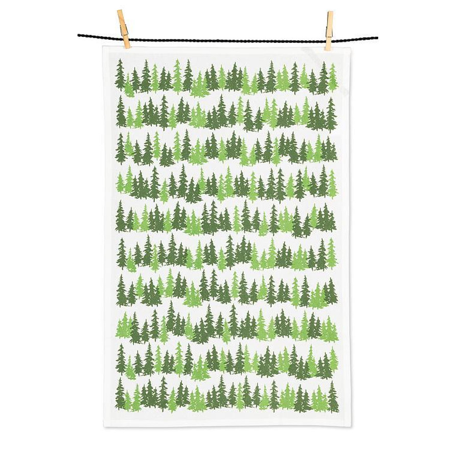 ROWS OF EVERGREENS KITCHEN TOWEL 56VTAB233