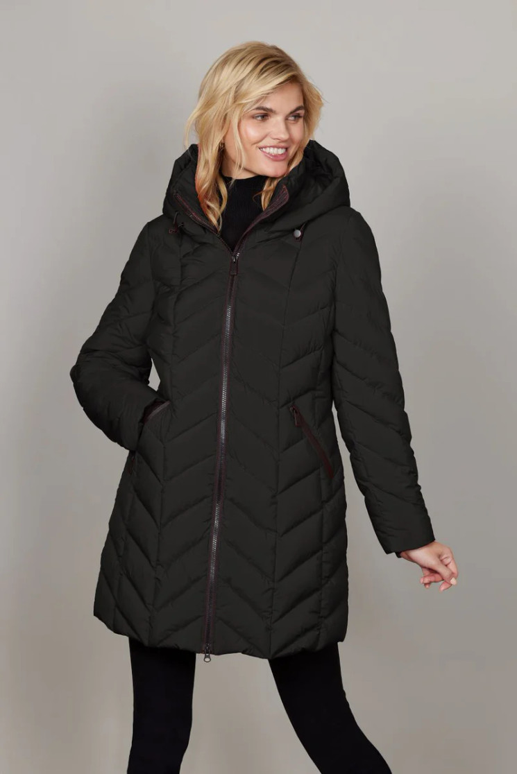 BAFFLE HOODED 3/4 COAT 2037