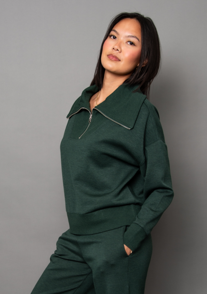 SEAN MEL SOFT KNIT LS HALF ZIP PULLOVER 77T000SO