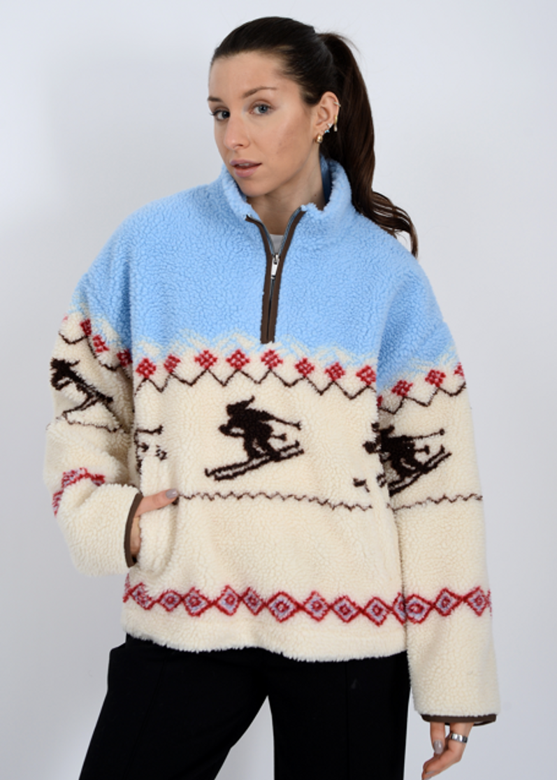 ALPINE SHERPA 1/2 ZIP FLEECE 29MU SKIER 77J056S