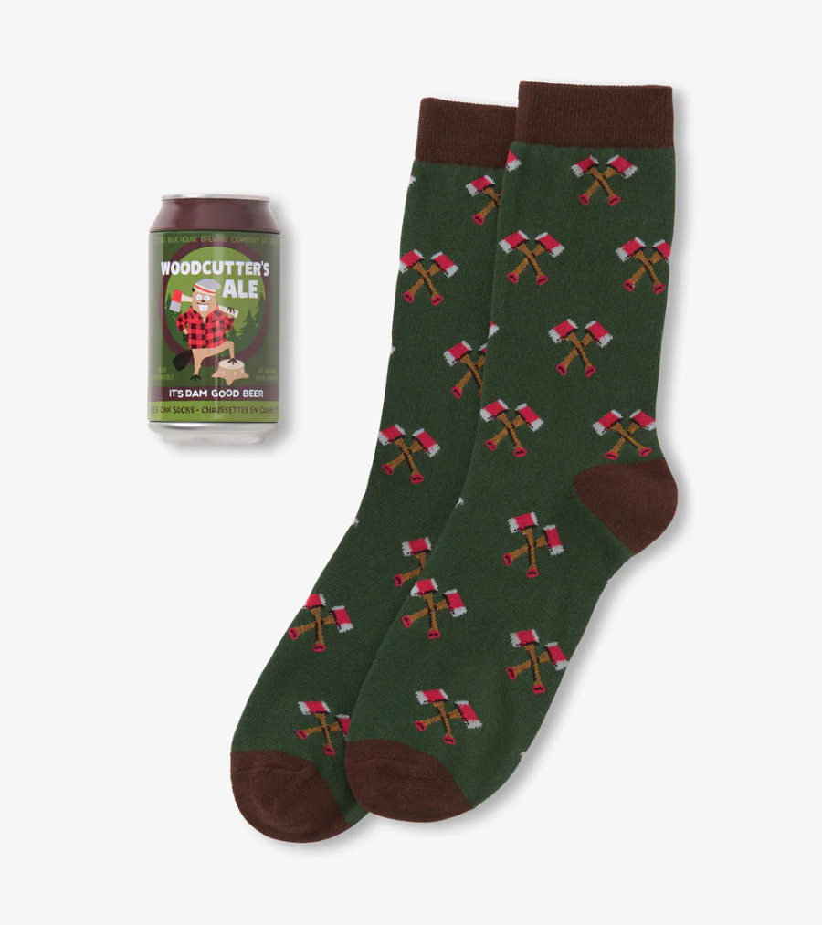 WOODCUTTERS ALE  MEN'S BEER CAN SOCKS(BC1WCAX001)