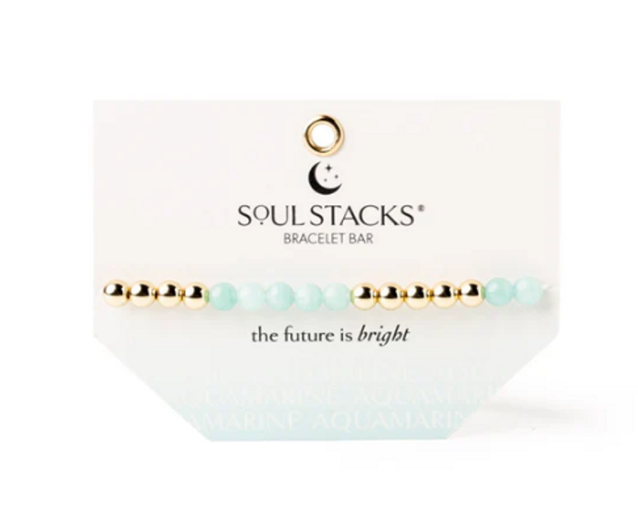 SOUL STACKS BRACELET BAR AQUAMARINE