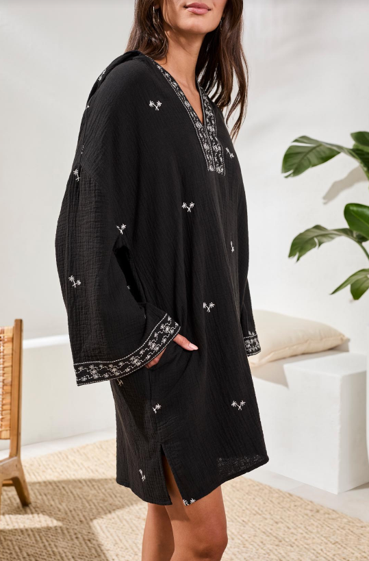 3/4 SLV TUNIC DRESS W/EMB 2428O-4993