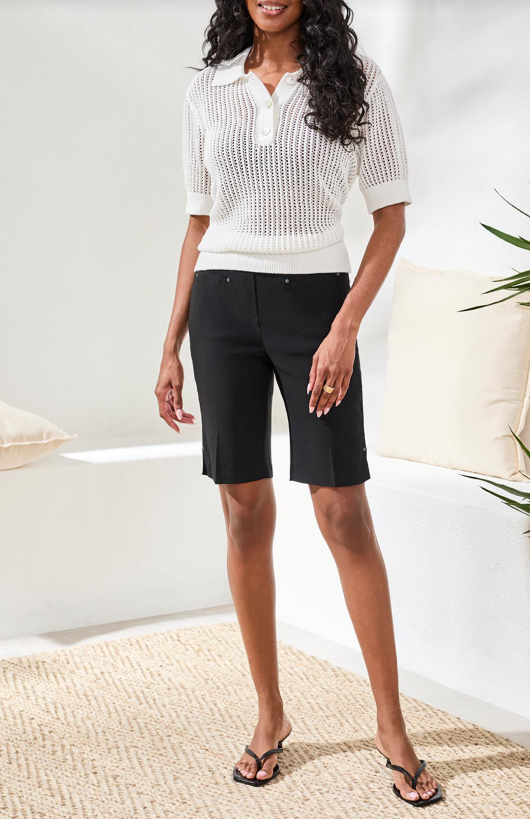 FLATTEN IT PO SHORT W/SLITS RAY/SPAND 3014O-7165