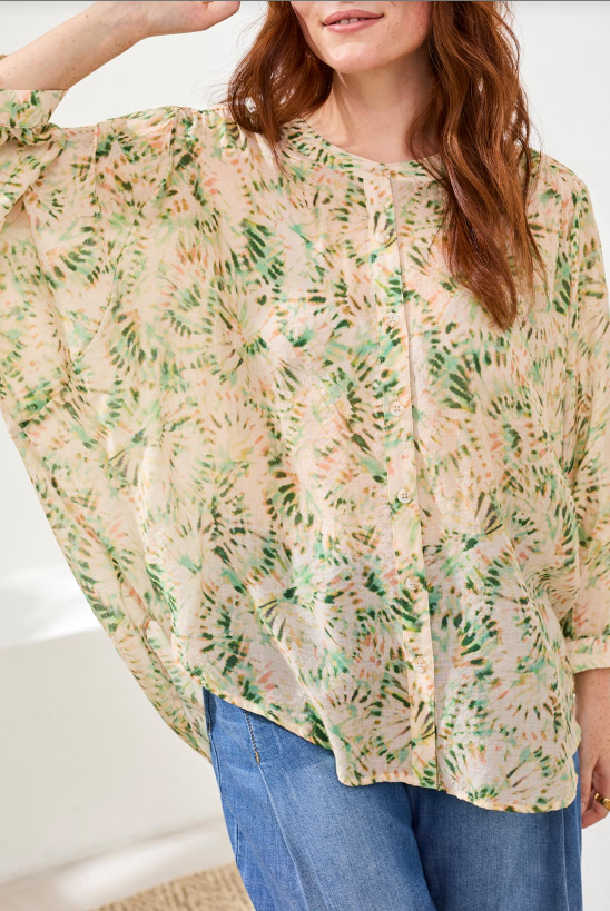 FLOWY DOLMAN SLV PRINT BLOUSE 5539O-4996