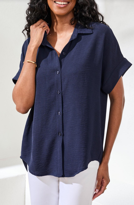 SS SOLID BLOUSE POLY 6061O-4835