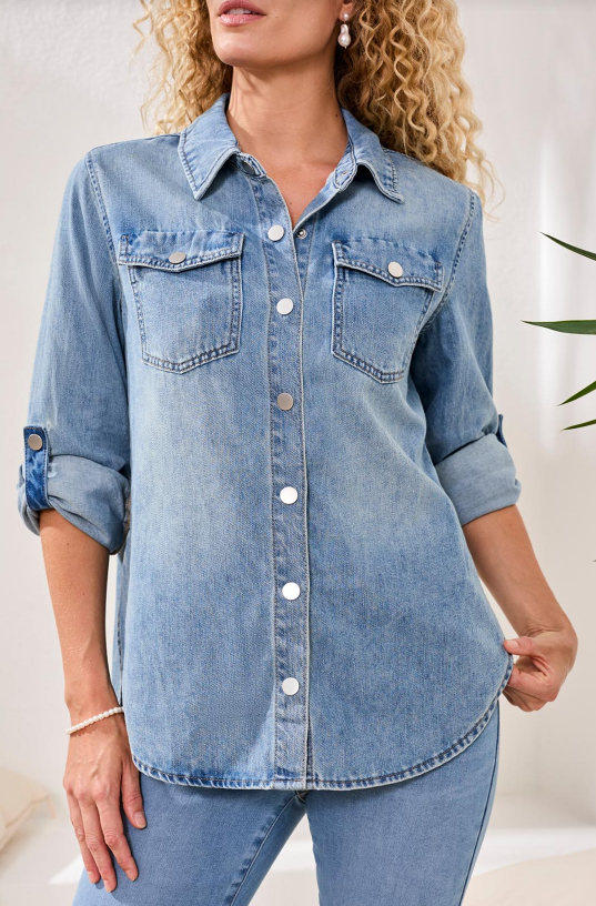 CLASSIC DENIM SHIRT ROLL UP SLVS 6103O-5379(6103O5379)