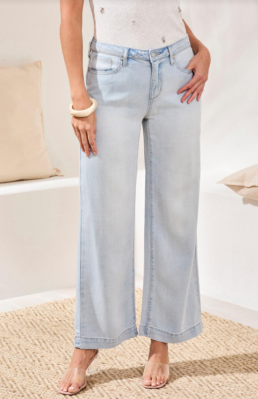 AUDREY HUGGING FLOWY WIDE DENIM 6181O-1116