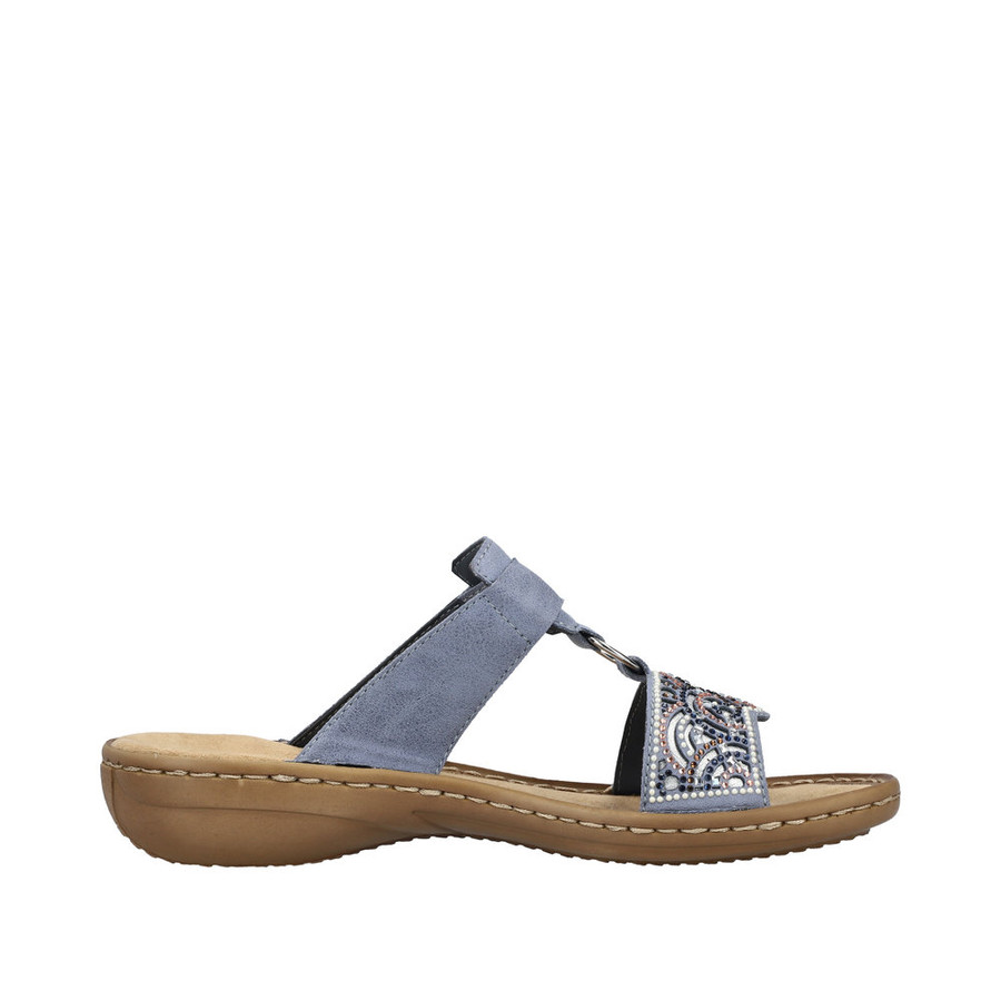 SLIDE RING VELCRO STRAP SANDAL BLUE 608K2-12