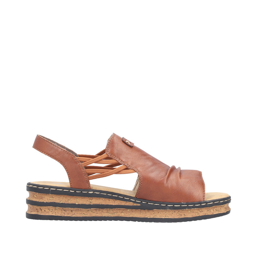 SLIPON SANDAL ELASTIC CUOIO 62962-22