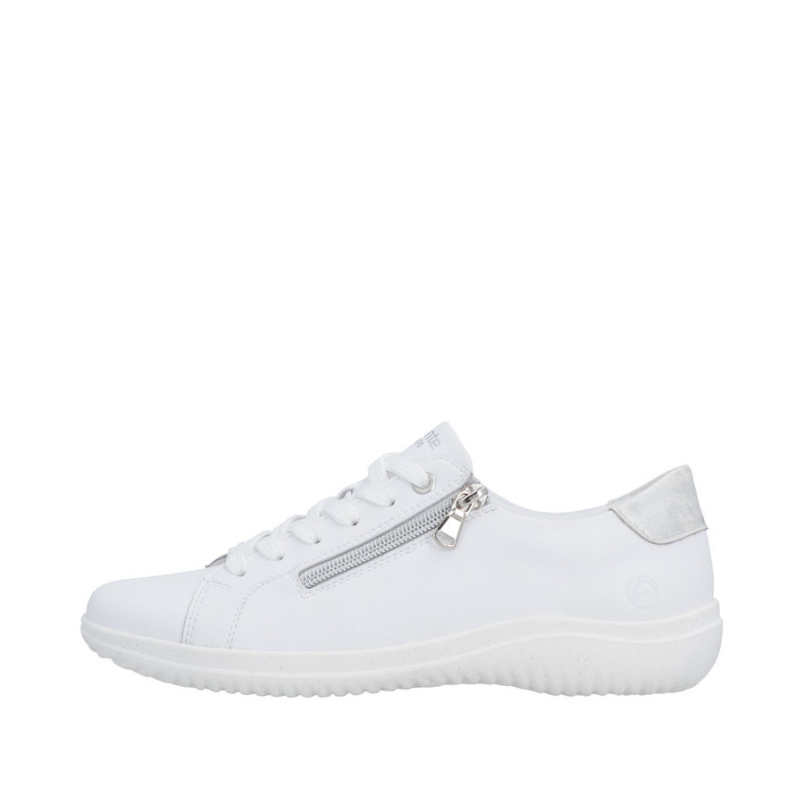 SNEAKER LEATHER ZIP WHITE/SHELL L59A1-81 - Brock's