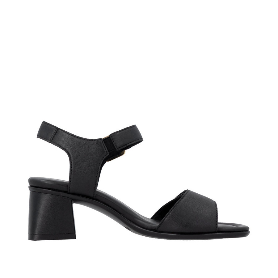 VELCRO STRAP DRESS SANDAL BLOCK HEEL BLACK D1K54-00
