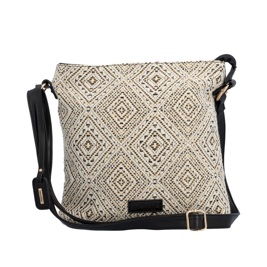 CROSS BODY BAG WHITE/BLACK TILE Q0731-81