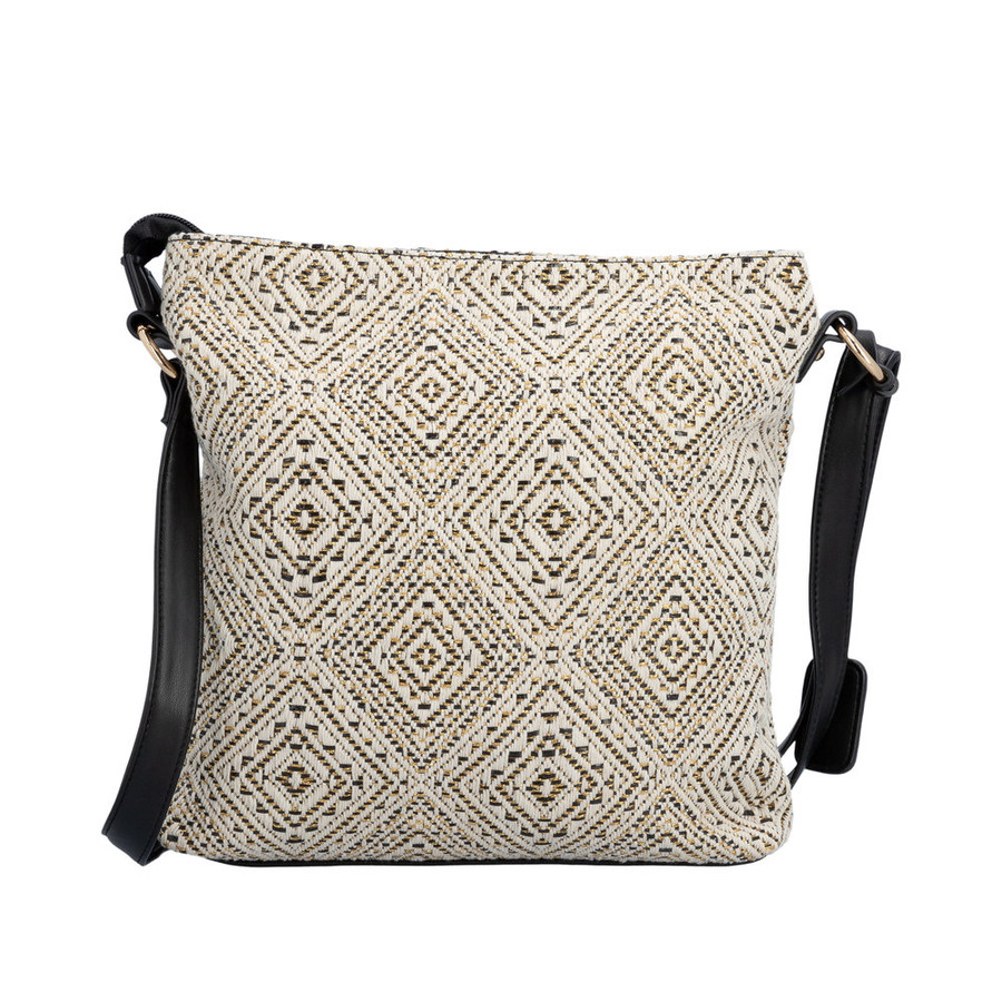 CROSS BODY BAG WHITE/BLACK TILE Q0731-81