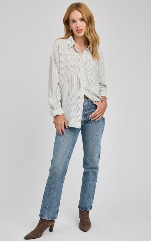 DOMINIQUE STRIPE BLOUSE GF26022858