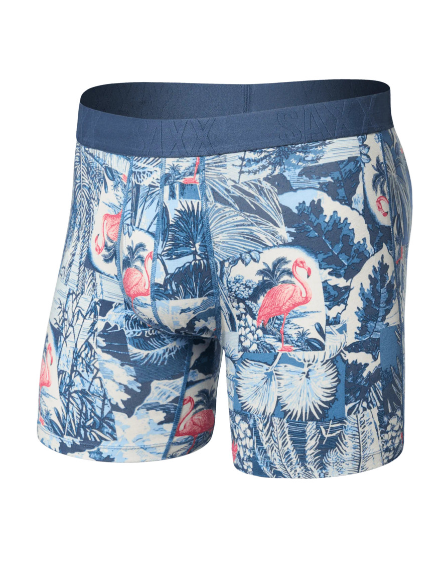DROPTEMP COOLING COTTON BOXER BRIEF FLY BOTANIQUE-WASHED INDIGO SXBB86FBWI(SXBB86FBWI)