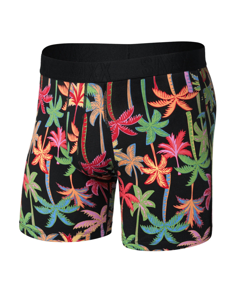 DROPTEMP COOLING COTTON BOXER BRIEF FLY MIXED PALMS-BLACK SXBB86FMPB(SXBB86FMPB)