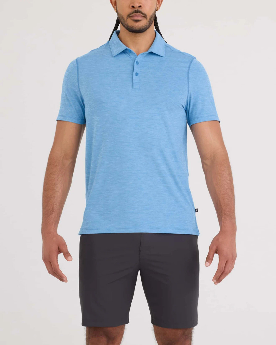 DROPTEMP ALL DAY COOLING POLO TRANQUIL BLUE HTHR SXCP10TBH(SXCP10TBH)