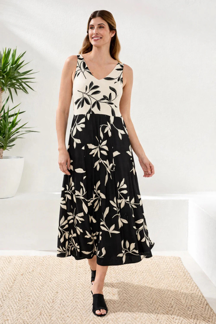 TANK DRESS PALM PRINT 2436O-3457