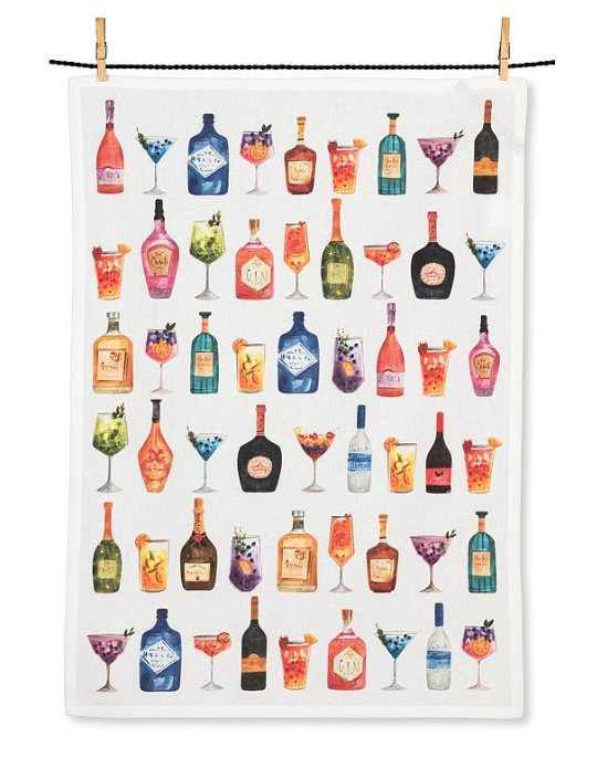 BOTTLES&COCKTAILS KITCHEN TOWEL 56KTNIGHTCAP(56KTNIGHTCAP)
