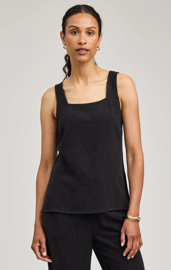 VERA SQUARE NECK TANK LINEN