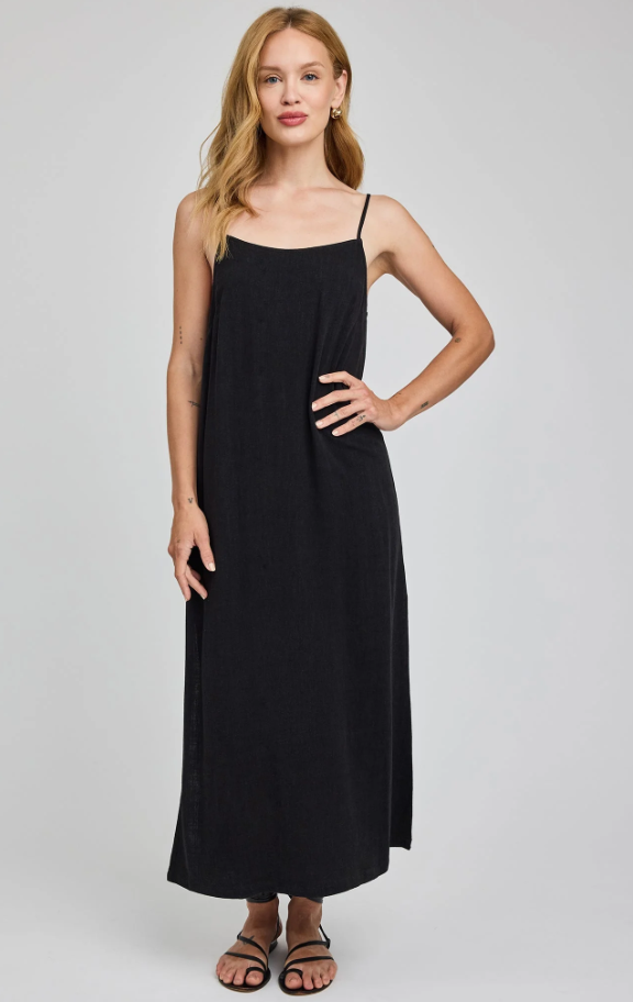 TWYLA MIDI DRESS STRAPS LINEN GF2603-8795