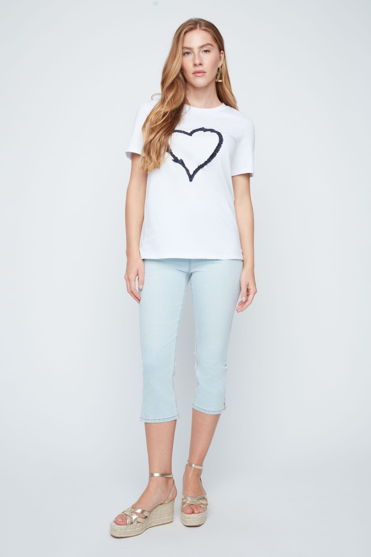 T-SHIRT WITH HEART R7819-98G