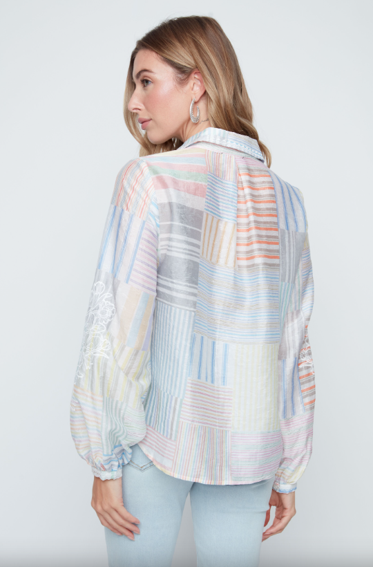 LS BLOUSE MULTI COLOUR W/EMB  R5249-871