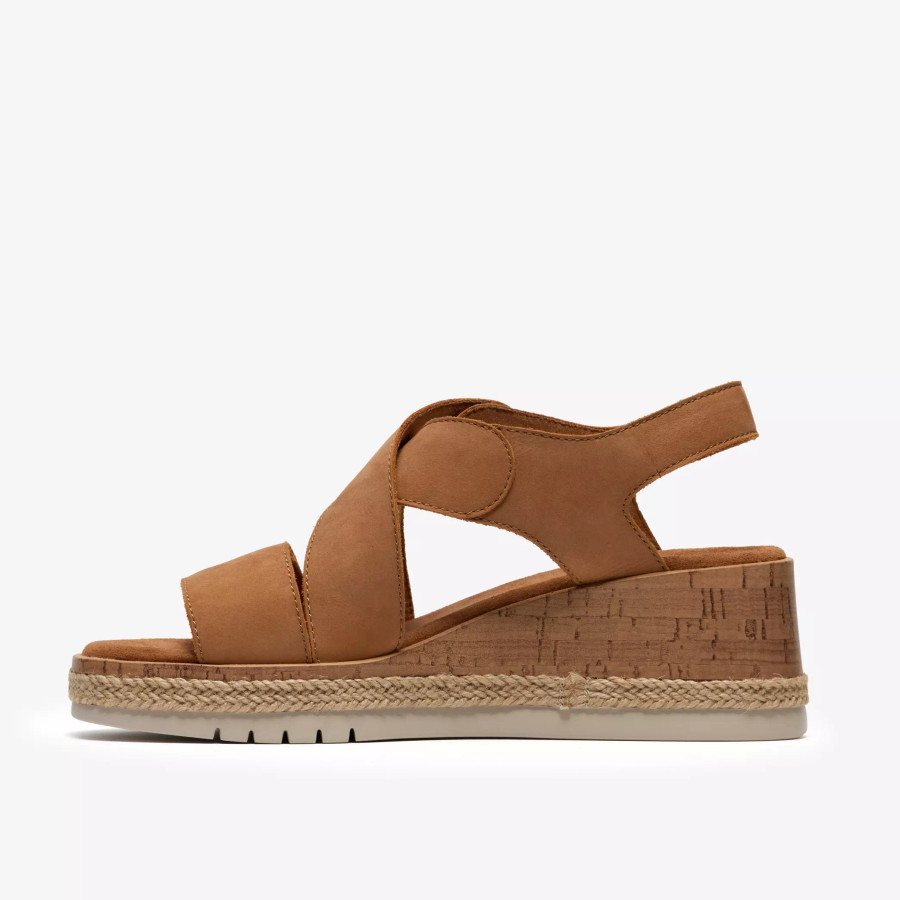 KIDIKI WEDGE SANDAL SUNTAN NUBUCK 26185956