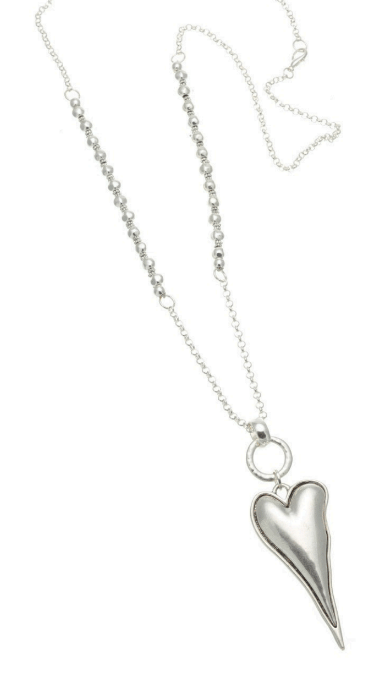 NECK 3D SILV HEART LG 064504