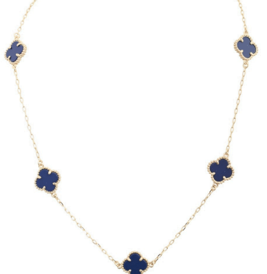NECK 4LEAF CLOVER GOLD/BLUE 700118