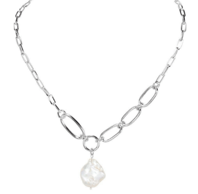 NECKLACE SILVER/PEARL 06541101