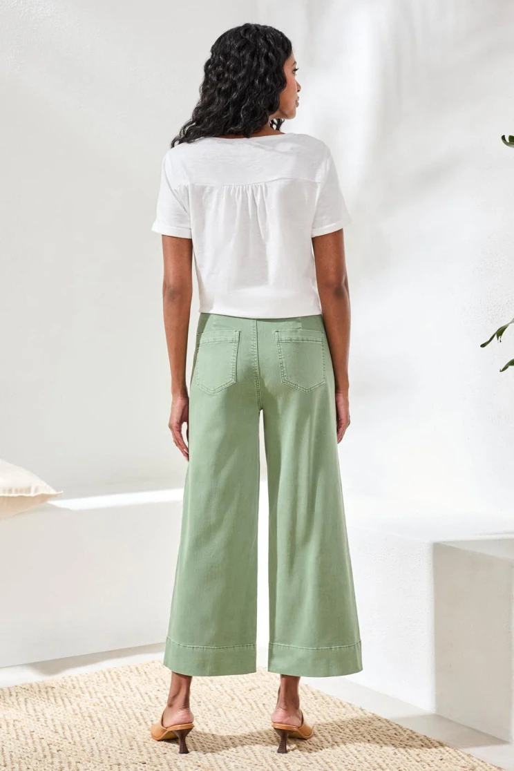 S/S CREW TIE TOP W/SOUTACHE 3081O-8460