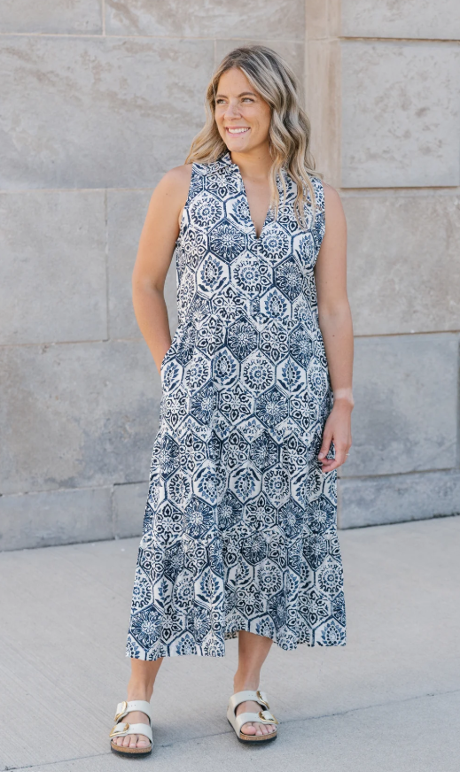 CLARA SLVSS PRINT DRESS 5761