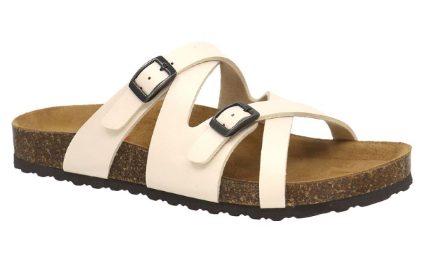 2 ASYM SLIDE CORK FOOTBED SANDAL DEBRAS26