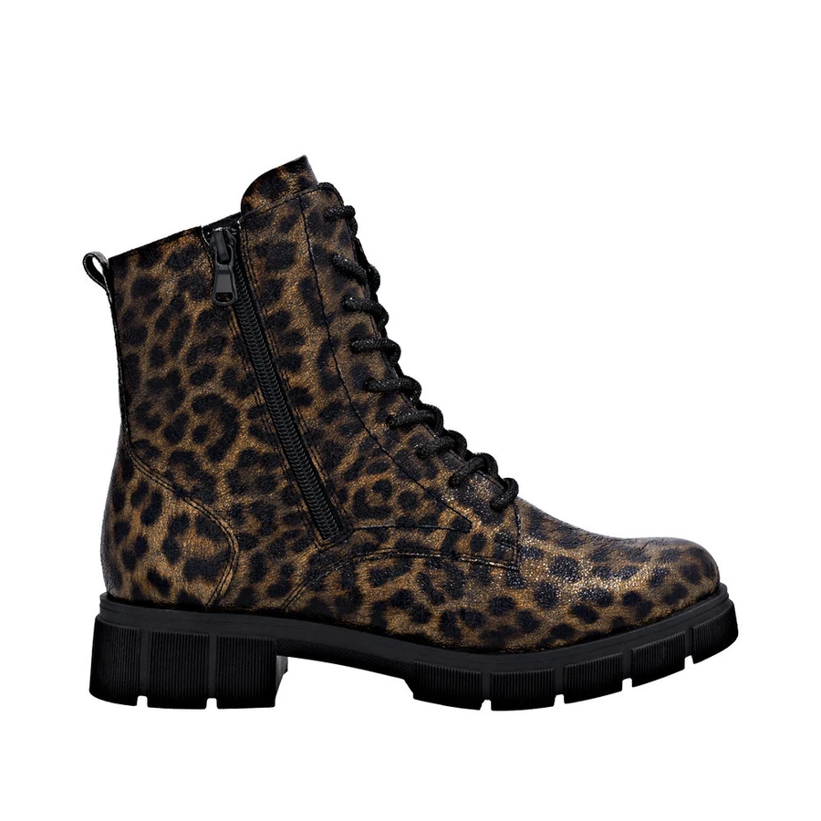 LUG  BOOT PATTERNED SDZIP FASHION ANTIK LEOPARD? D2S72-90