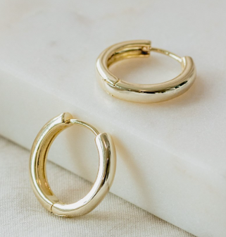 MINI CIRCULAR HOOPS GOLD