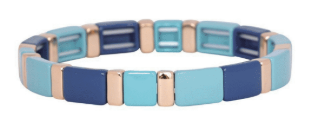 ENAMEL TILE BRACELET BL/TQ/GD 868136
