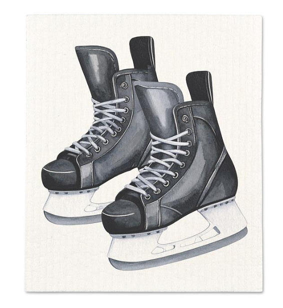 HOCKEY SKATES DISHCLOTH 20ASDCCM