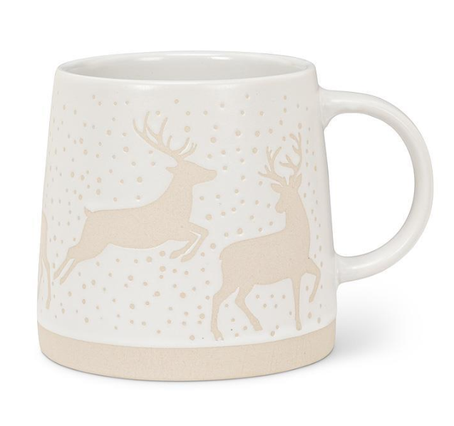 WIDE BASE MUG WITH REINDEER 27ARTISAN129(27ARTISAN129)