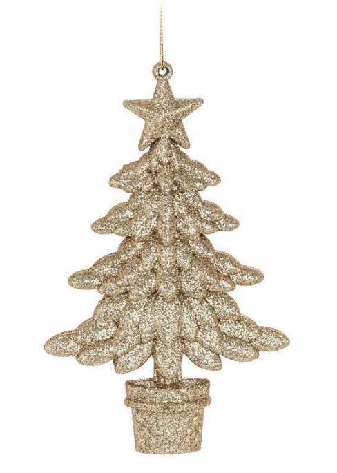 GLITTER CHRISTMAS TREE ORNAMENT 27SPARKLE058(27SPARKLE058)